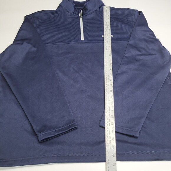 Callaway Golf Shirt Top Mens Sz XXL Navy 1/2 Zip Tawny Port Optic-Shield UPF 50 - Picture 8 of 9